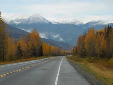 Chugach Mountains heading South along the Richardson Highway